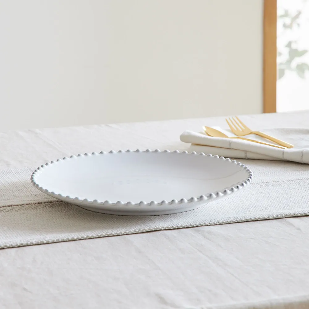 Costa Nova Pearl White Stoneware Dinner Plates (Set of 4) | West Elm