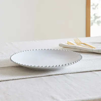 Costa Nova Pearl White Stoneware Dinner Plates (Set of 4) | West Elm