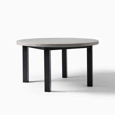 Portside Aluminum Outdoor Concrete Round Dining Table (60") | West Elm