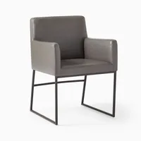 Range Leather Dining Arm Chair | West Elm