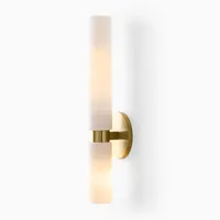 Fluted Double Asymmetrical Indoor/Outdoor Sconce (3") | West Elm