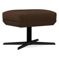 Austin Leather Swivel Ottoman | West Elm