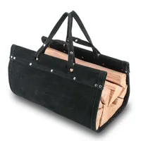 Leather Firewood Carrier | West Elm