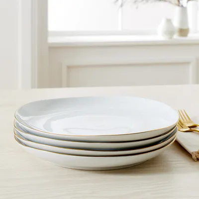 Organic Gold Rimmed Dinnerware Collection | West Elm