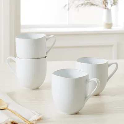 Organic Porcelain Gold-Rimmed Mug Sets | West Elm