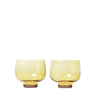 Flow Gold Drinking Glasses (Set of 2) | West Elm