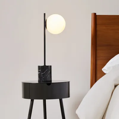 Sphere Stem Table Lamp | Modern Light Fixtures West Elm