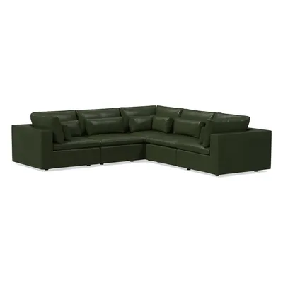 Harmony Modular Leather 5-Piece L-Shaped Sectional (120") | West Elm