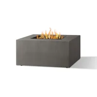 Square 40" Outdoor Concrete Fire Table | West Elm