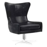 Erik Leather Swivel Chair | West Elm
