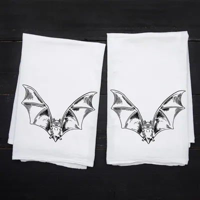 Counter Couture Bat Flour Sack Towel | West Elm