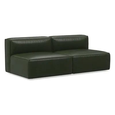 Remi Leather 2-Piece Armless Sofa (70") | West Elm