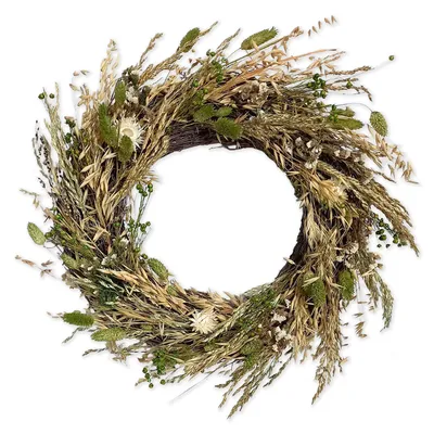 Dried Basil Mist Wreath | West Elm