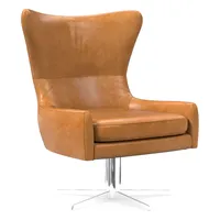 Erik Leather Swivel Chair | West Elm