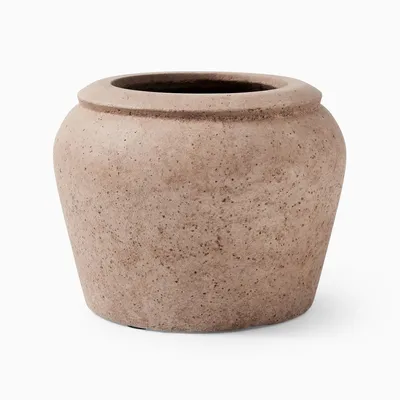Colin King Washed Ficonstone Planters | West Elm