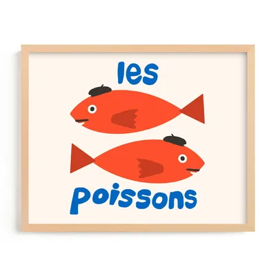 French Fish Framed Wall Art by Minted for West Elm |