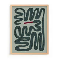 Squiggly Snake Framed Wall Art by Minted for West Elm |