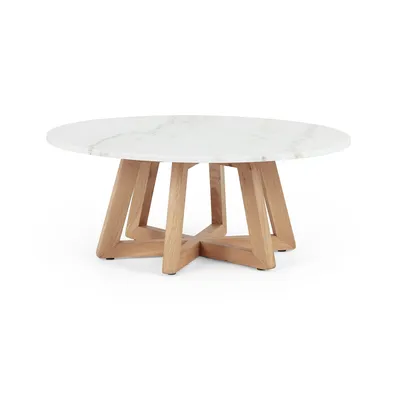 Fanned Base Round Coffee Table (40") | West Elm