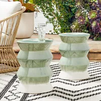 Cami Indoor/Outdoor Ceramic Round Side Table (13") | West Elm