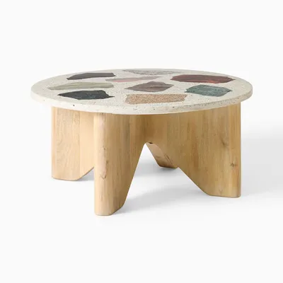Maddox Terrazzo Round Coffee Table | Modern Living Room Furniture | West Elm