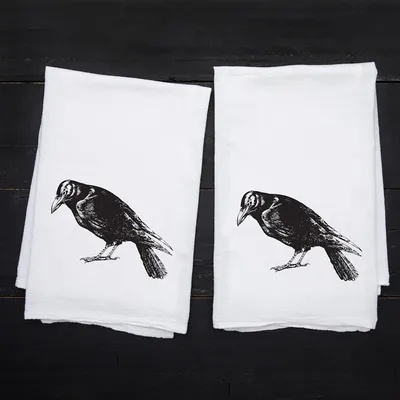 Counter Couture Crow Flour Sack Towel  | West Elm