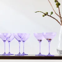 Estelle Colored Glass Martini (Set of 6) | West Elm