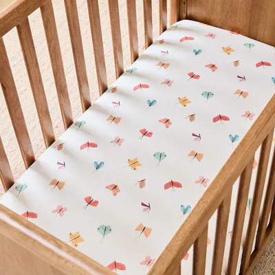 Spring Butterfly Crib Fitted Sheet | West Elm