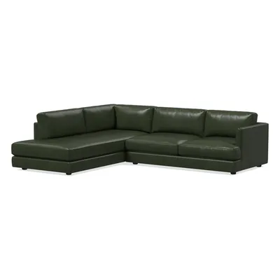 Haven Leather 2-Piece Bumper Chaise Sectional (108") | West Elm