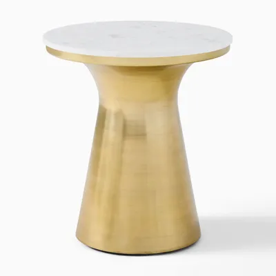 Marble Topped Pedestal Side Table (20") | West Elm