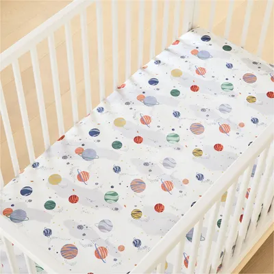 National Geographic Space Crib Fitted Sheet | West Elm