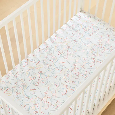National Geographic Dinosaur Crib Fitted Sheet | West Elm