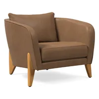 Delray Leather Chair | West Elm