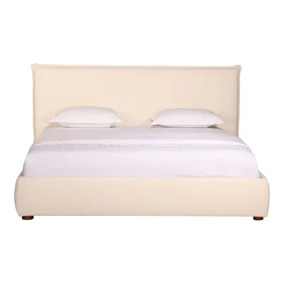 Simple Modern Upholstered Bed - Cream | West Elm