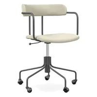Lenox Leather Swivel Office Chair | West Elm