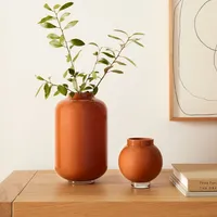Mari Glass Vases - Rust | West Elm