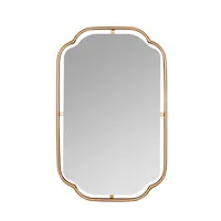 Floating Frame Gold Wall Mirror - 22'W x 34"H | West Elm