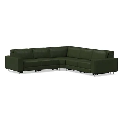 Axel Motion Leather 5 Piece Sectional | Sofa With Chaise West Elm