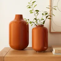 Mari Glass Vases - Rust | West Elm