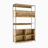 Industrial Open & Closed Storage Bookcase (48") | West Elm