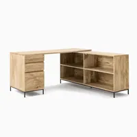 Industrial Modular Desk w/ File Cabinet & Bookcase | West Elm