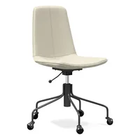 Slope Leather Swivel Office Chair | West Elm