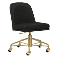 Jack Metal Frame Leather Swivel Office Chair | West Elm