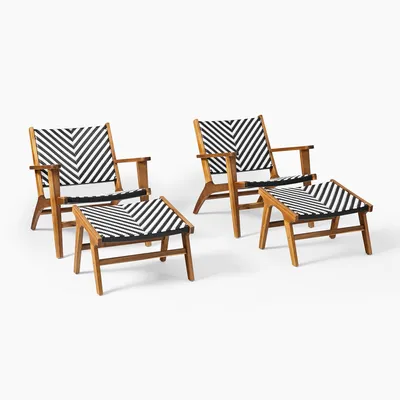 Bondi Outdoor Lounge Chair & Ottoman Set - Clearance | West Elm