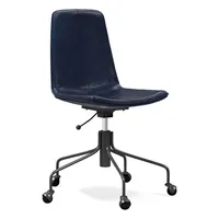 Slope Leather Swivel Office Chair | West Elm