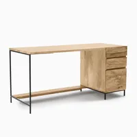 Industrial Modular Desk w/ File Cabinet (64") | West Elm