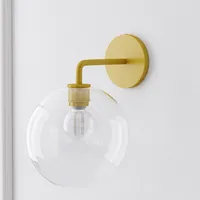 Sculptural Glass Globe Wall Sconce - Small (Ombre) | West Elm