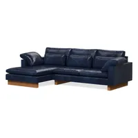 Harmony Leather 2-Piece Chaise Sectional (117") | West Elm