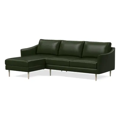 Sloane Leather 2-Piece Chaise Sectional (95.5") | West Elm