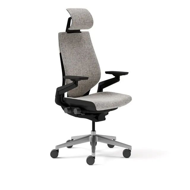 New Steelcase Gesture Chair Headrest Platinum Frame Seagull Seat