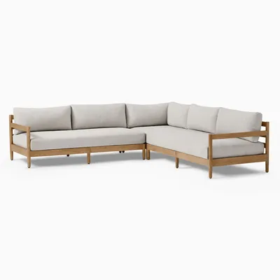 Hargrove Outdoor 3-Piece L-Shaped Sectional (100") | West Elm